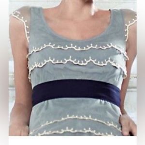 Floreat Tiered Overlay Blouse Floreat Size 10 Steely Blue